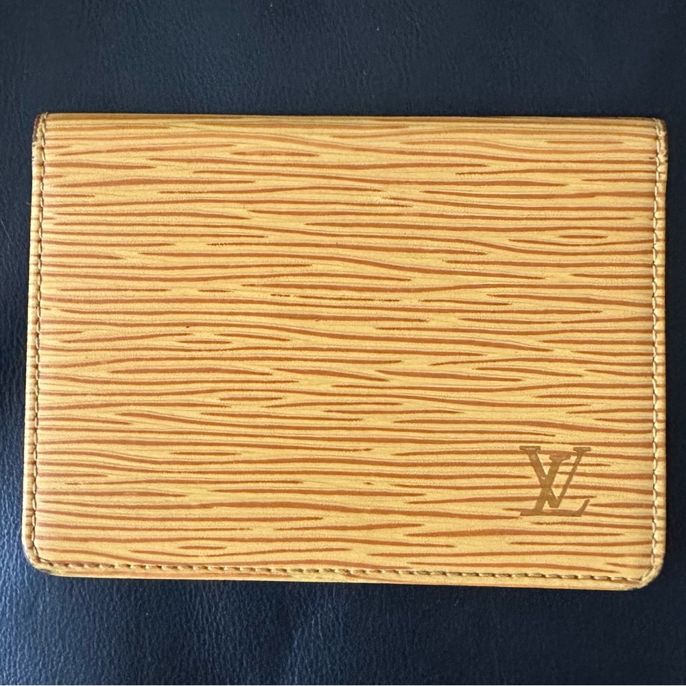 Authentic Louis Vuitton Eli Card Holder in Yellow and Purple